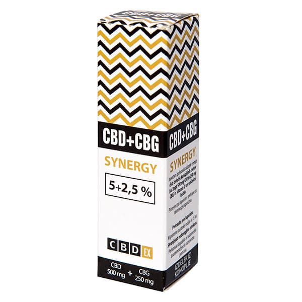 CBD + CBG kapljice SYNERGY 5%+2,5% CBDex® Biomons